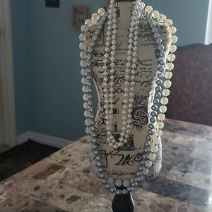 Pearl beaded necklaces
